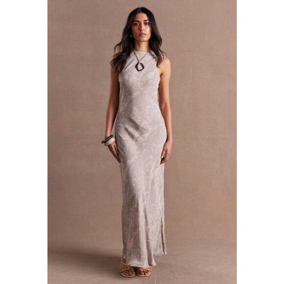 SOVERE Inara Reversible Maxi Dress – Grey Maxi cocktail Brunch Size S NWT - Picture 1 of 8